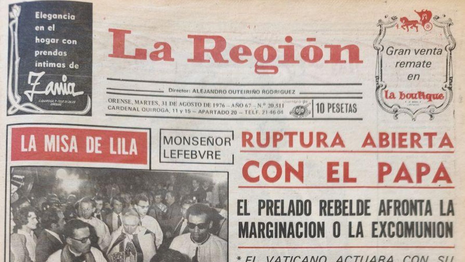 PRIMERA PÁGINA DE LA REGIÓN DE 1976