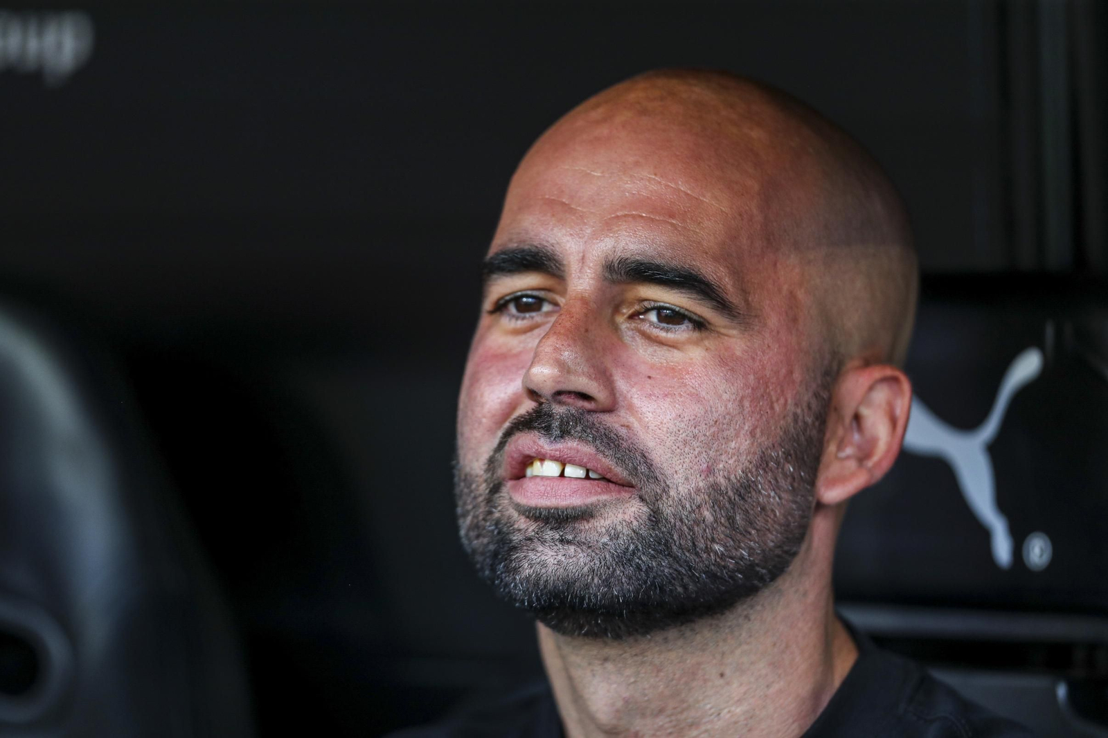 El entrenador del Celta, Claudio Giráldez, en un partido de esta temporada.