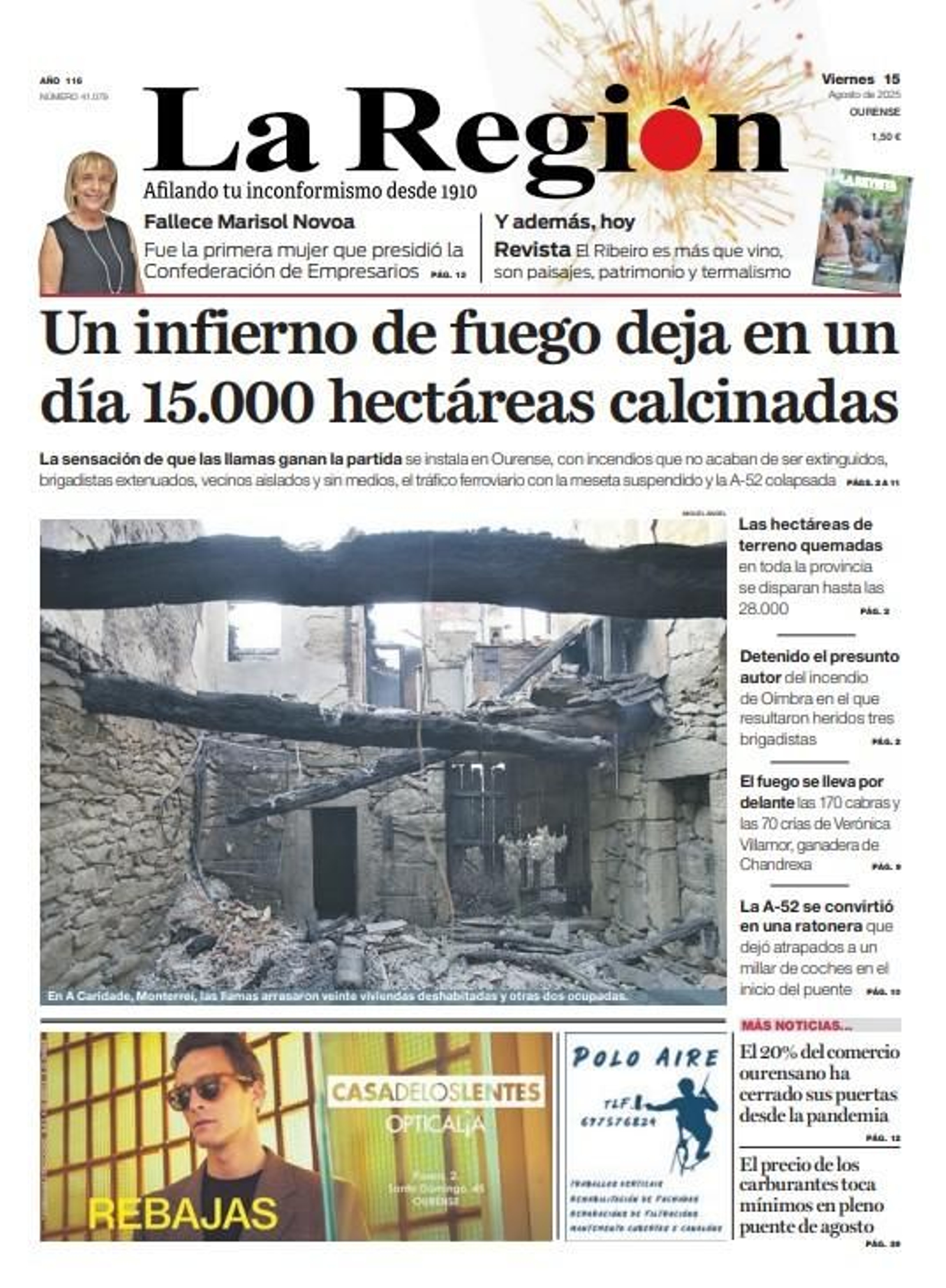 Los titulares de este viernes de La Región