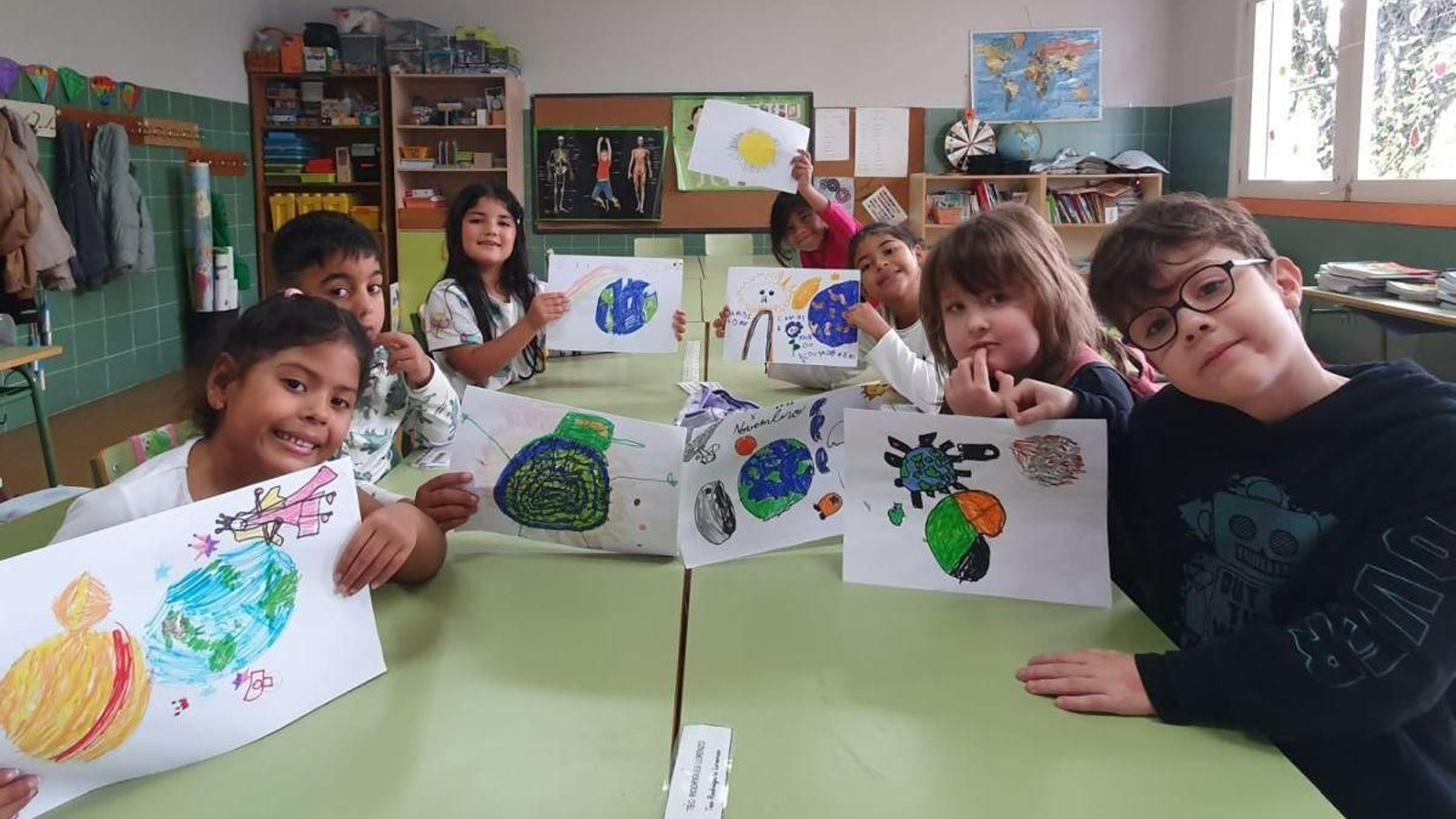 Alumnos del CEIP Vicente Risco.