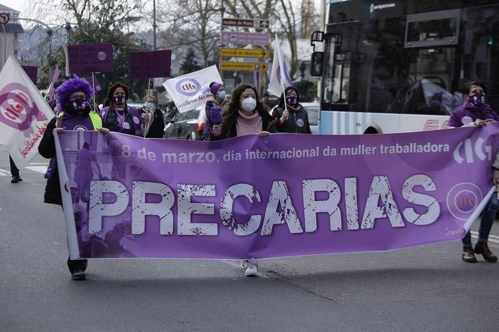 Manifestación de la CIG por las calles de Ourense por el 8M (MIGUEL ÁNGEL).
