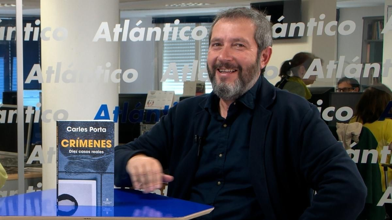 Carles Portas, en el set de Atlántico TV.