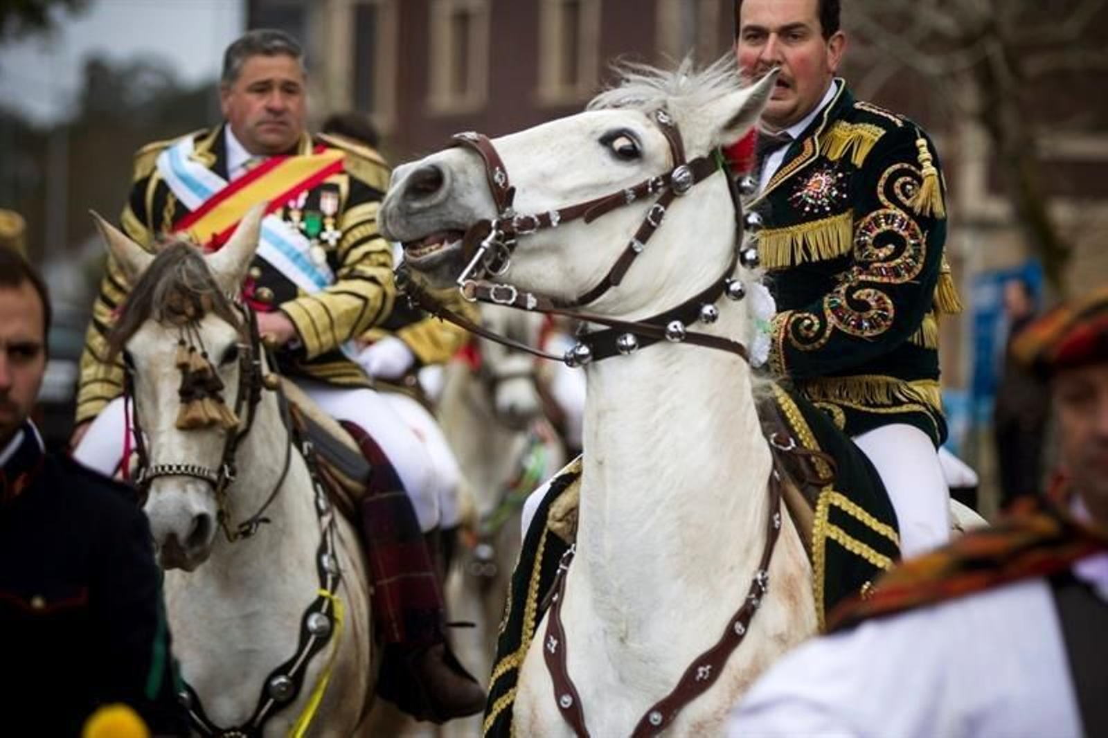 Xenerais de Ulla a su llegada a la localidad de Piloño.