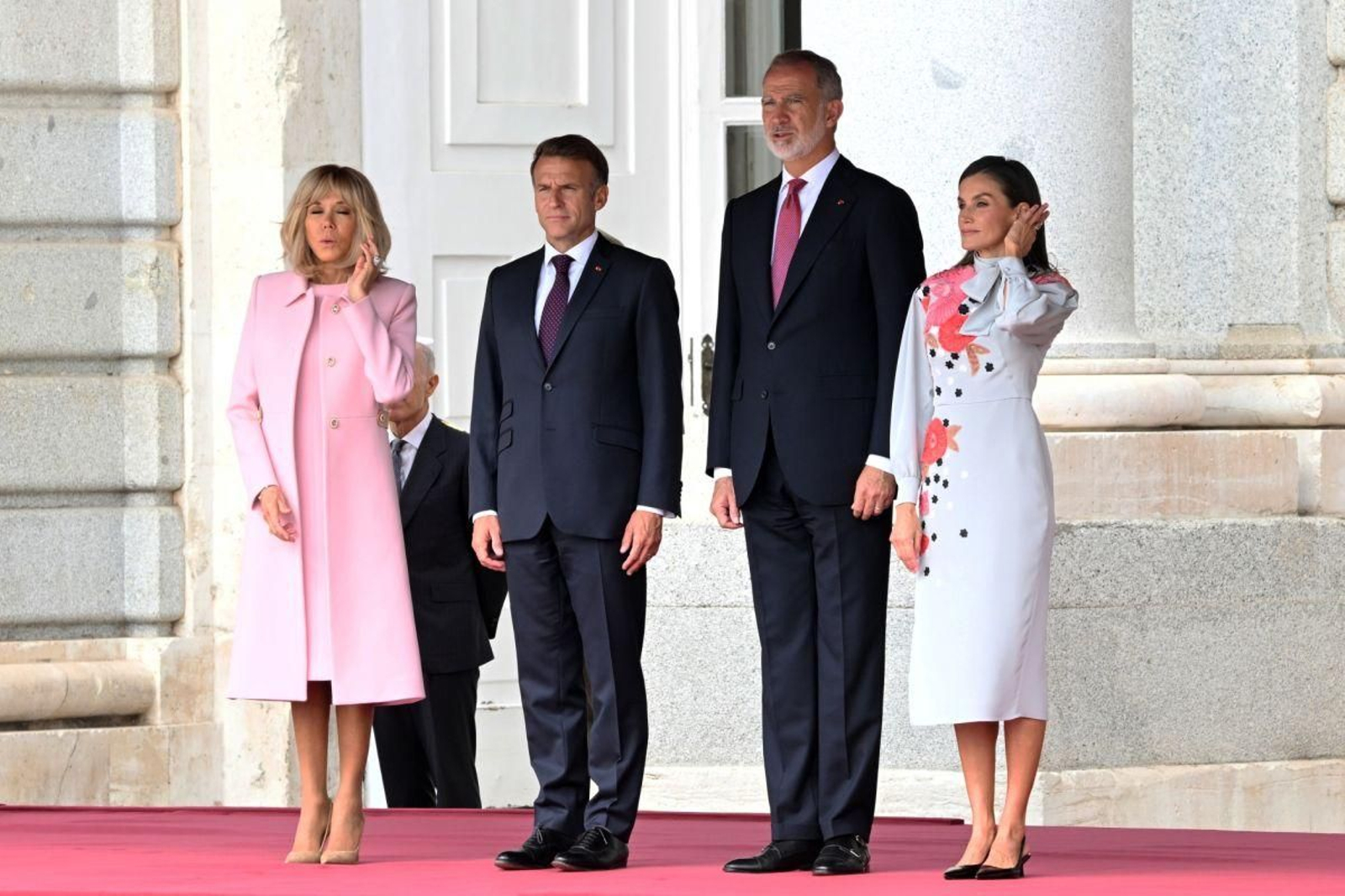 Brigitte y Emmanuel Macron, con los reyes Felipe VI y Letizia.