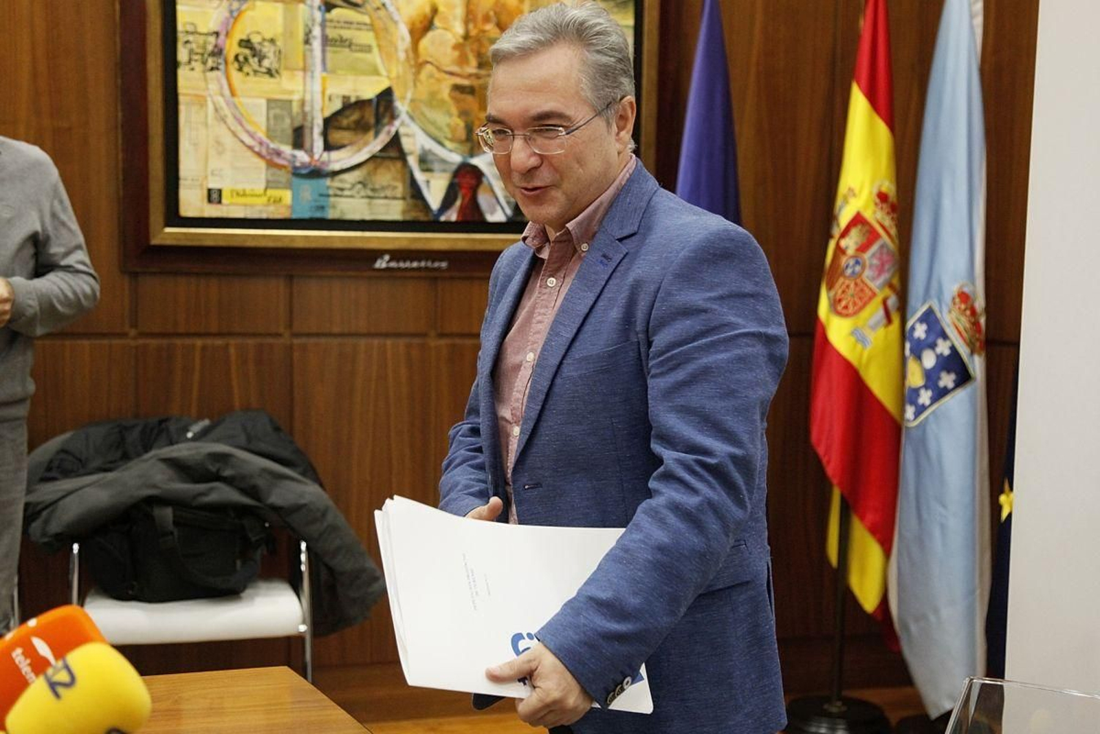 Luis Menor el día de la presentación del plan CooperOU.