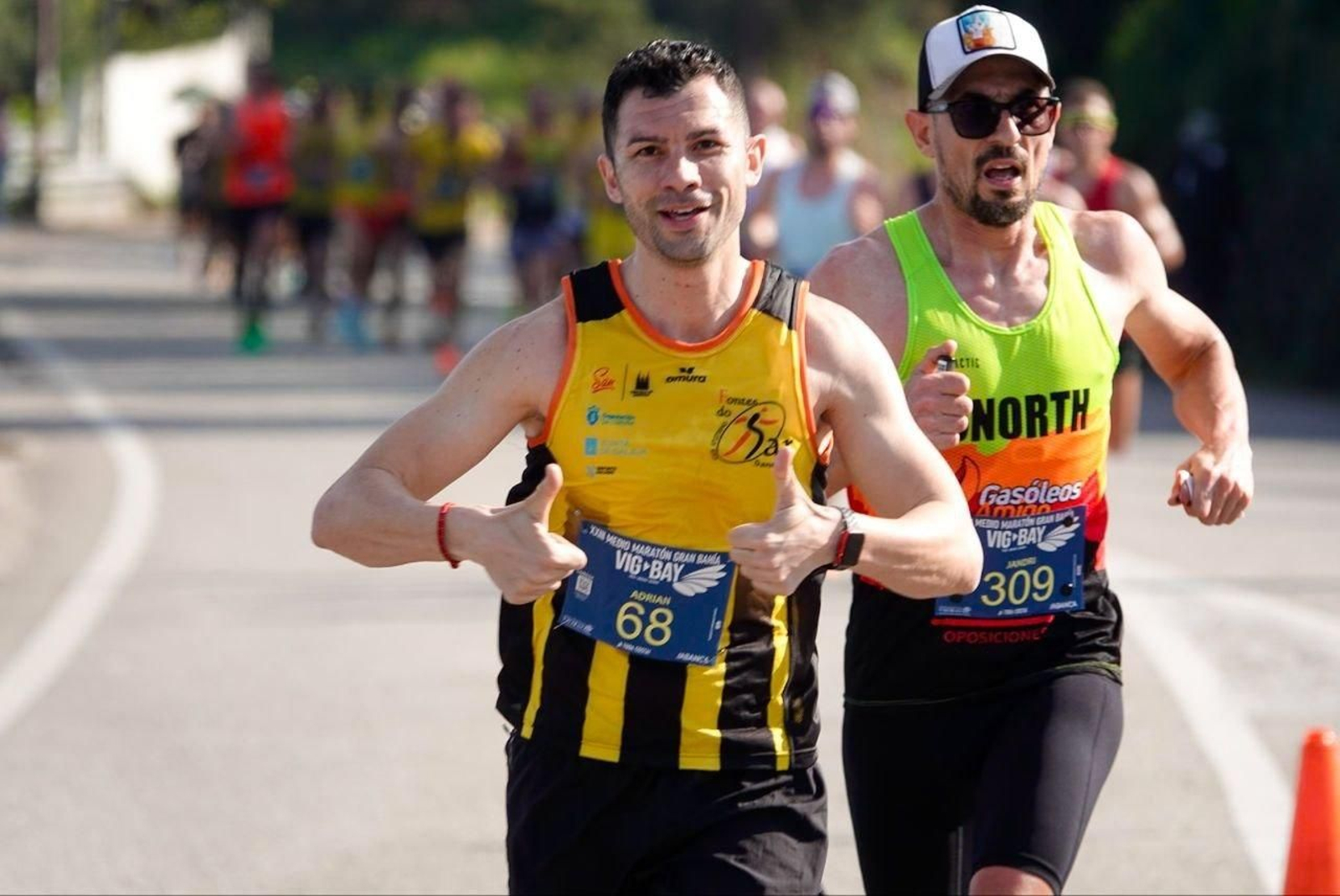 Un participante en la Vig-Bay 2024.