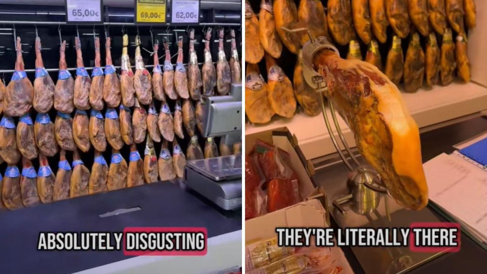 Un británico critica la venta de jamón en supermercados españoles.
