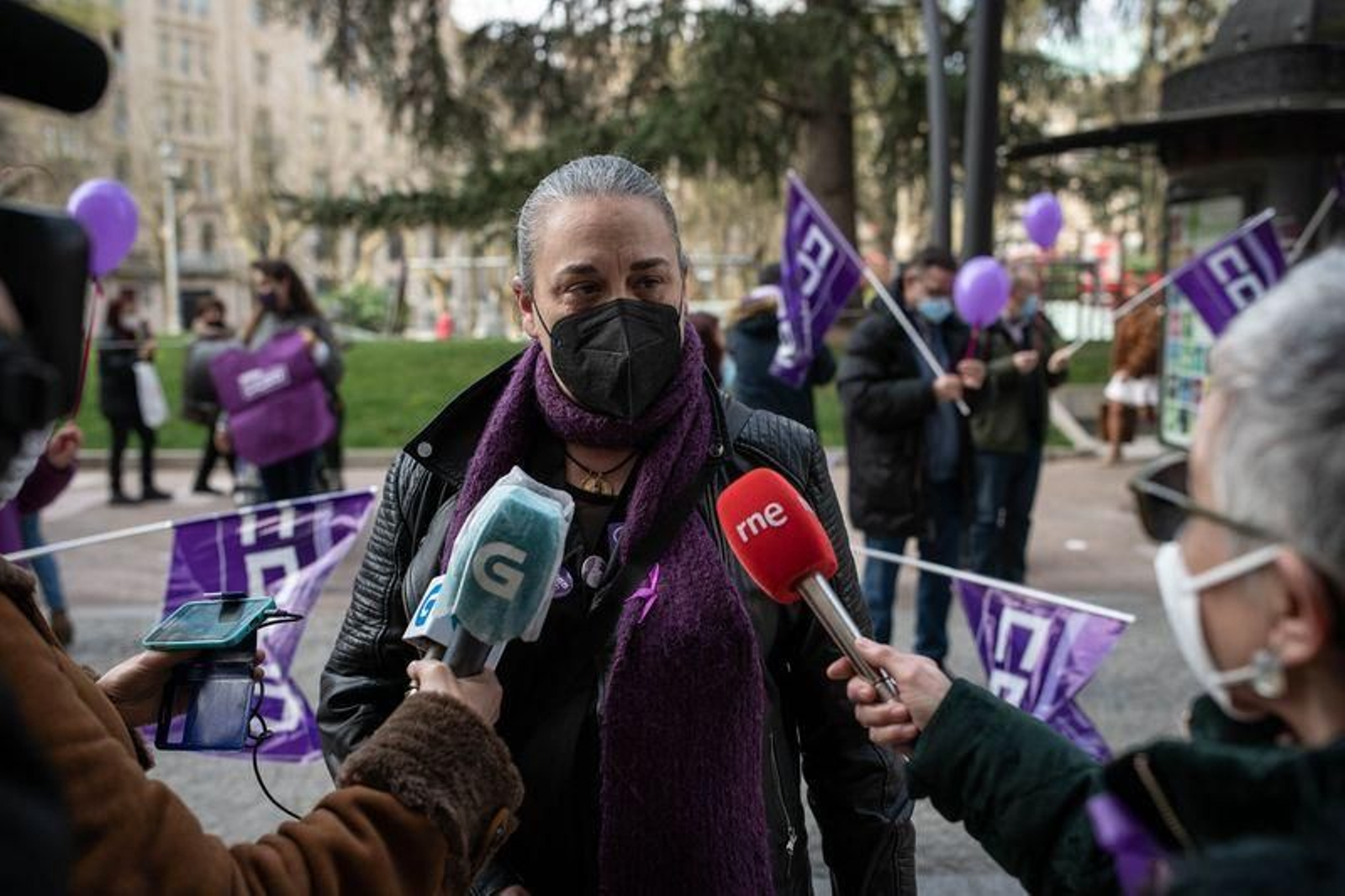 Concentración de los sindicatos UGT-CCOO por el 8M (ÓSCAR PINAL).