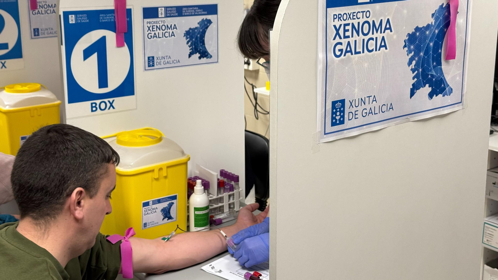 Toma de muestra en el proyecto 'Xenoma Galicia'.