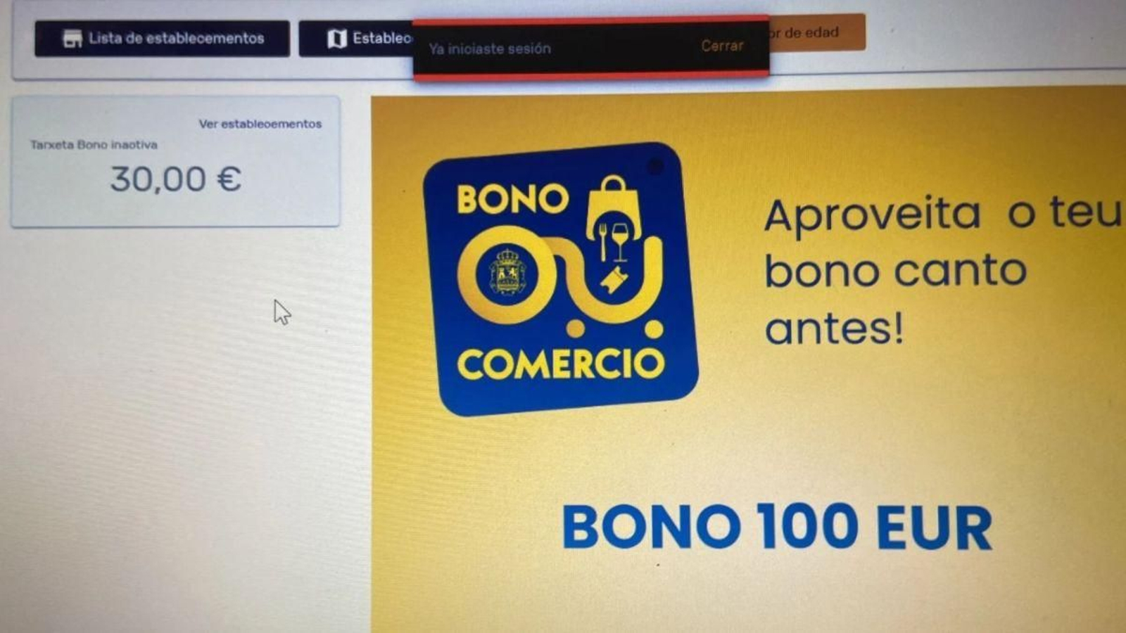Bono Comercio.