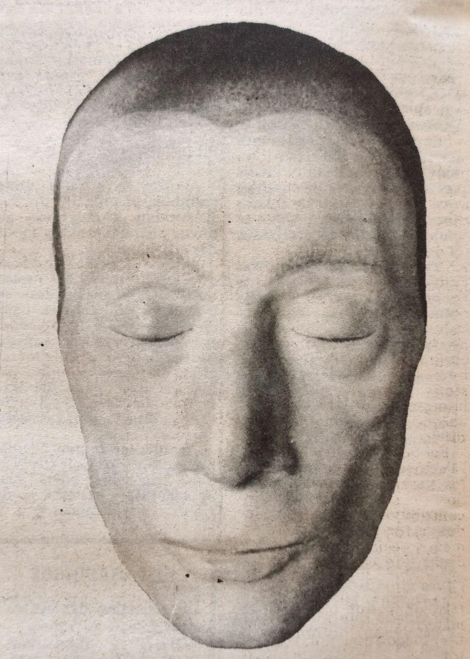 Mascarilla mortuoria del Padre Feijóo que se encuentra en Casdemiro. Orense.