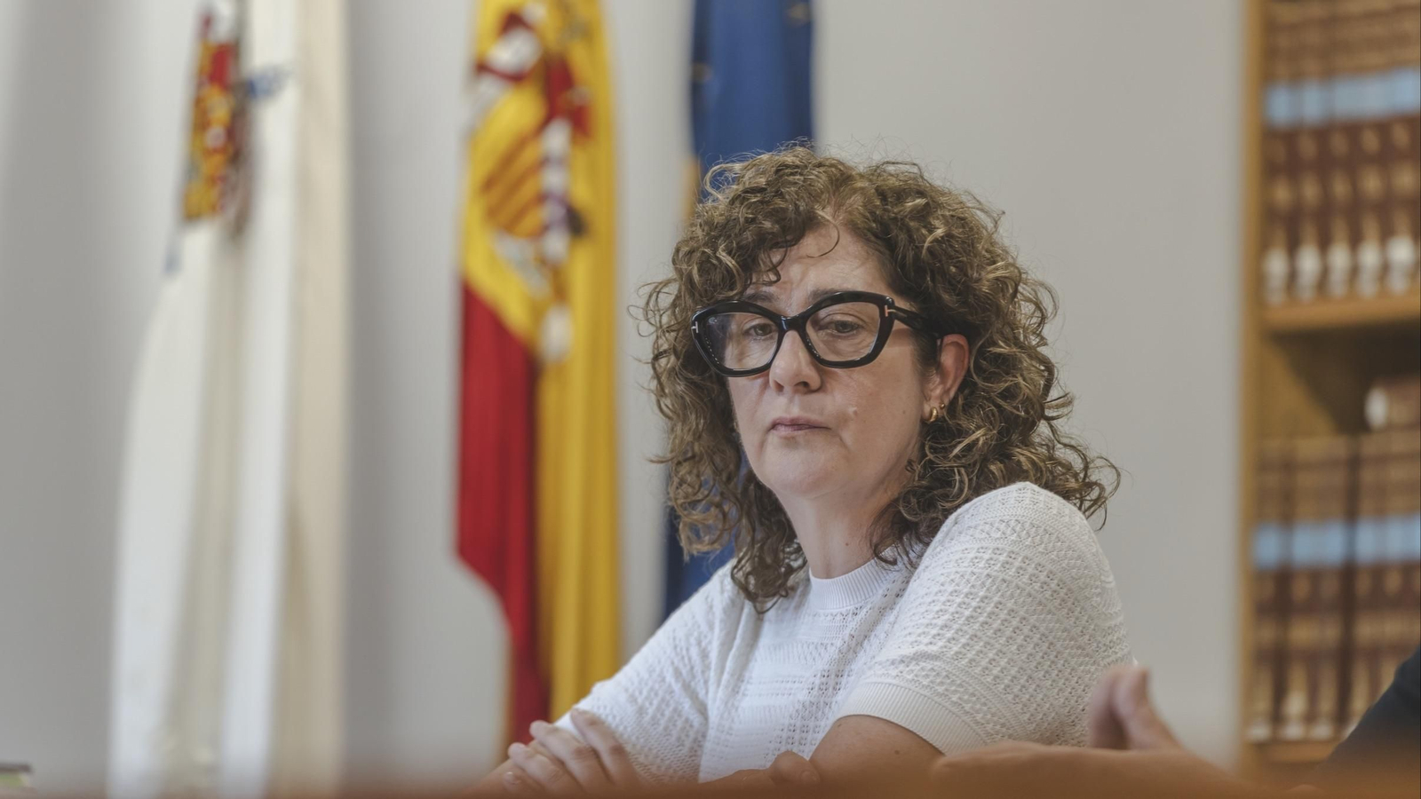 Cristina Gómez, durante o pleno de toma de posesión.