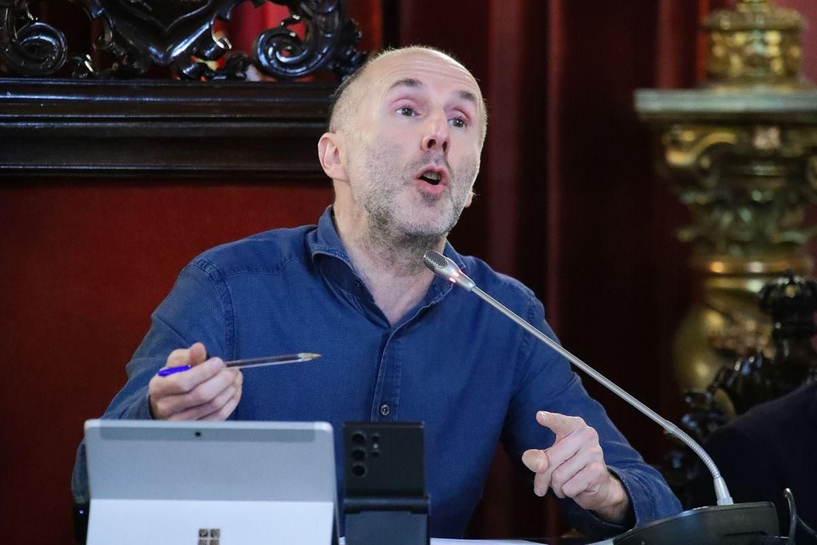 Pérez Jácome, en un pleno municipal.