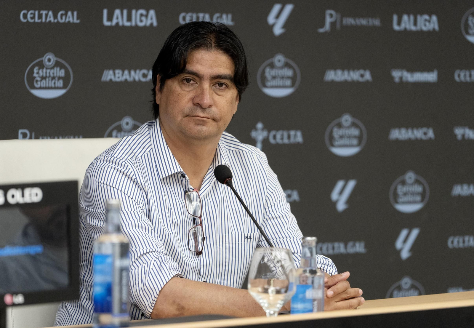 Marco Garcés acudió ayer a la presentación de Aleix Febas en el estadio de Balaídos.
