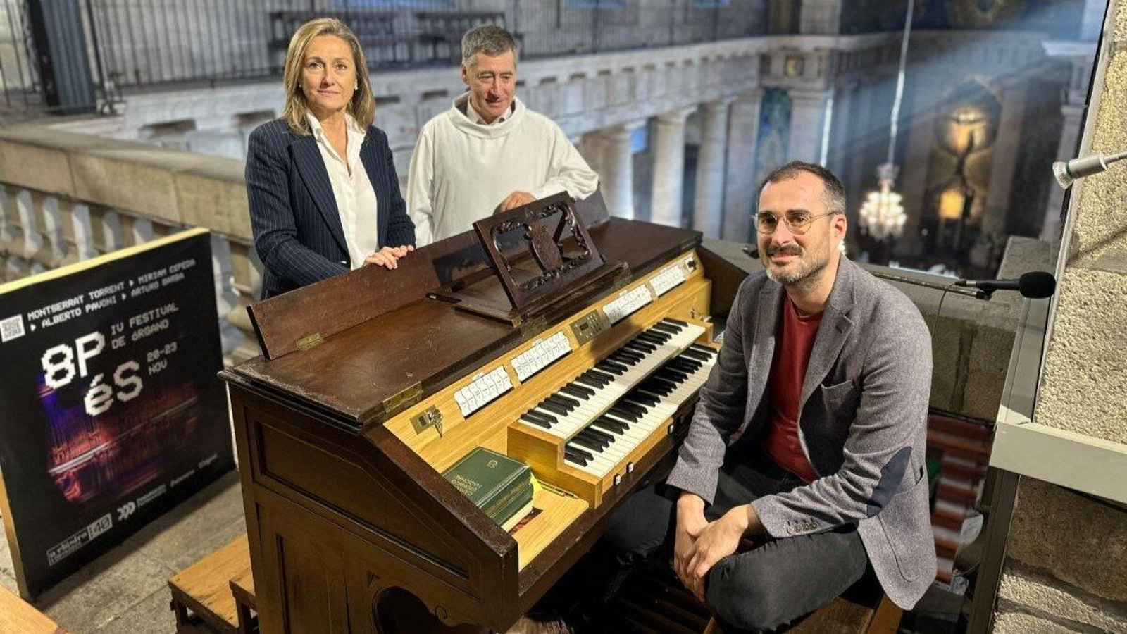 José Vidal y Manuel Martínez con Luisa Sánchez, vicepresidenta de la Diputación.