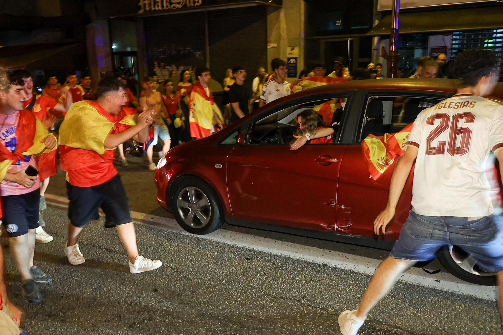 Galería | Vigo celebra la victoria de España en el Mundial 2026