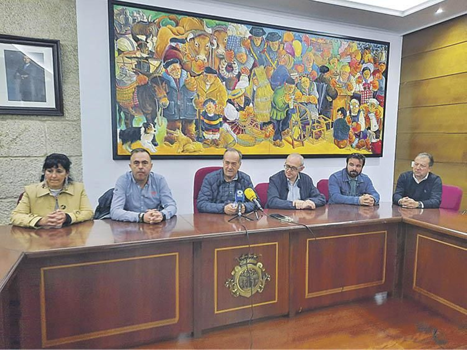 Susana Cadorniga, Carlos Rivas, Francisco Fumega, Fernando Puente, Tomás Arias y Manuel Dacal.