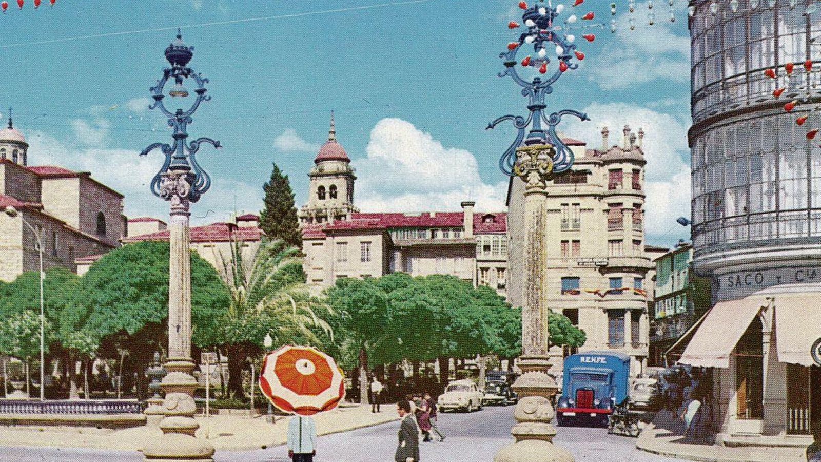 La Alameda de Ourense en un día de verano.
