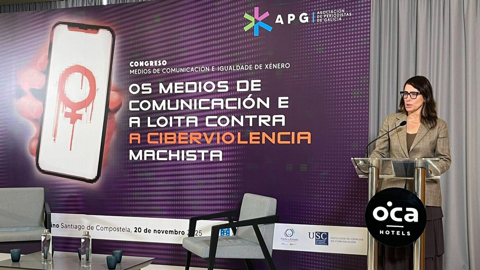 A delegada do reitor da Universidade compostelá para a Igualdade, Sonia Esperanza Rodríguez.