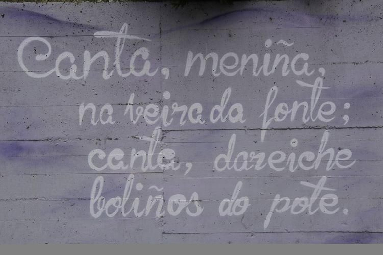 Ourense. 24-02-15. Local. Mural de Rosalía de Castro no Ceip A Ponte.
Foto. Xesús Fariñas