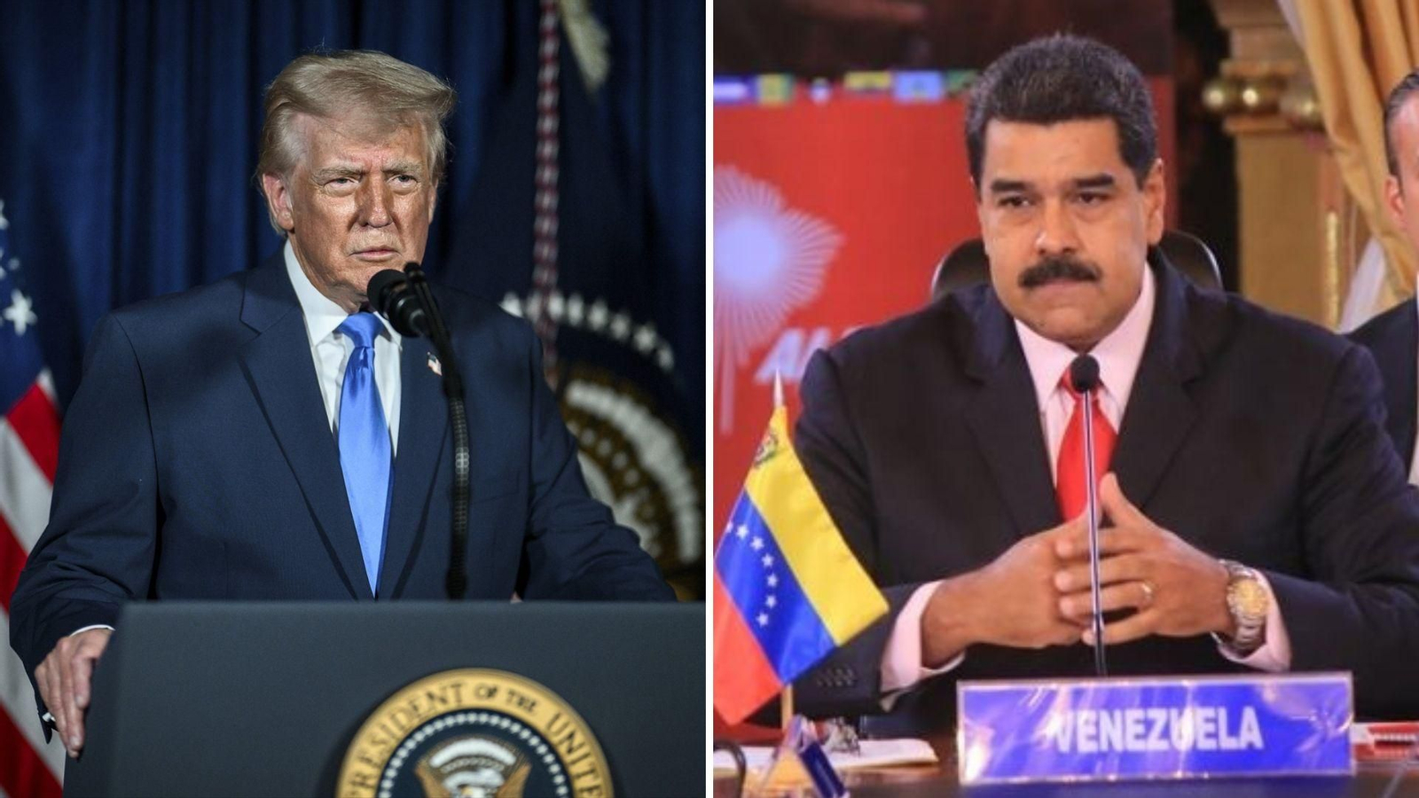 Donald Trump y Nicolás Maduro.