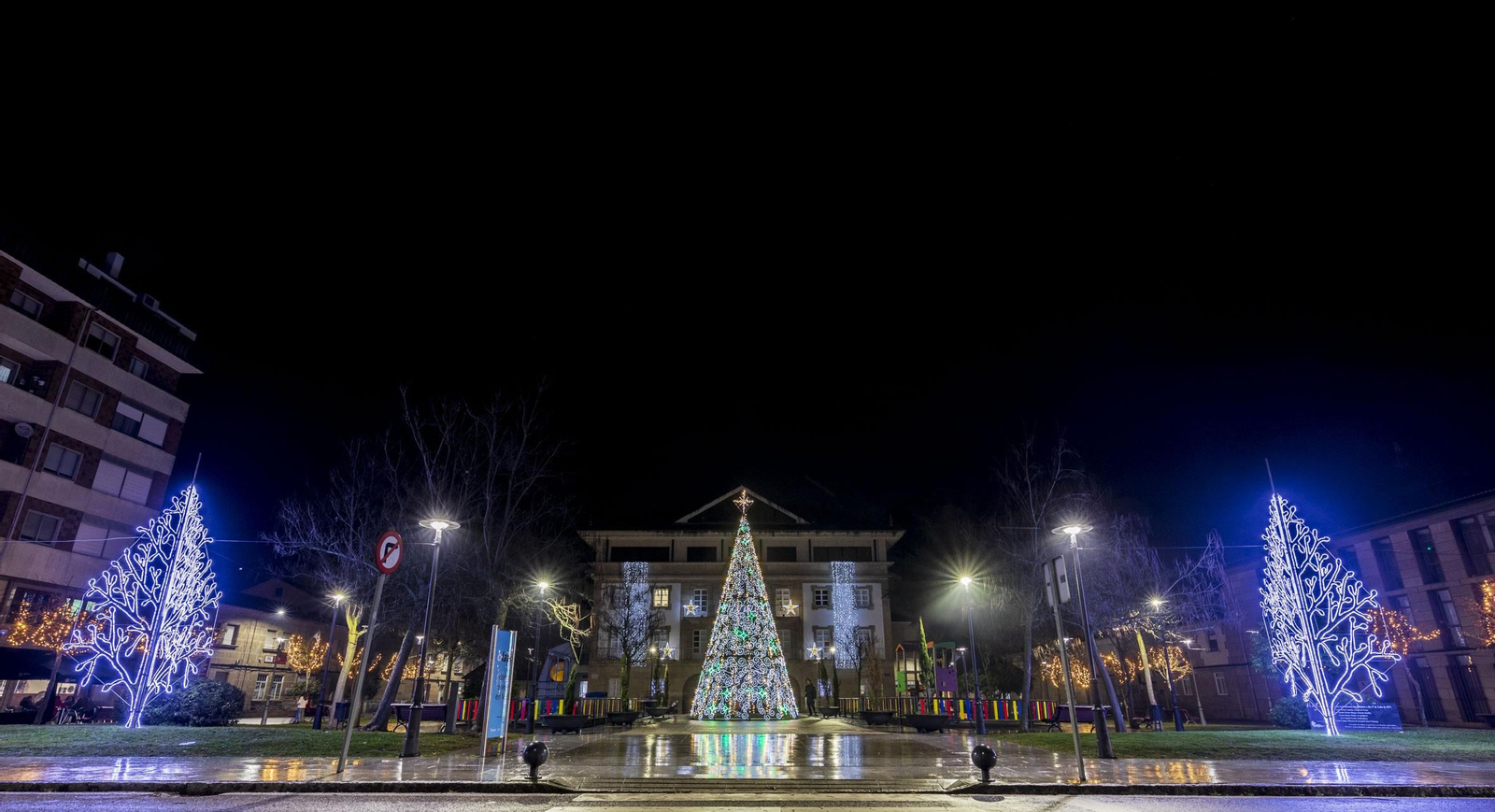 Luces navideñas en Verín.