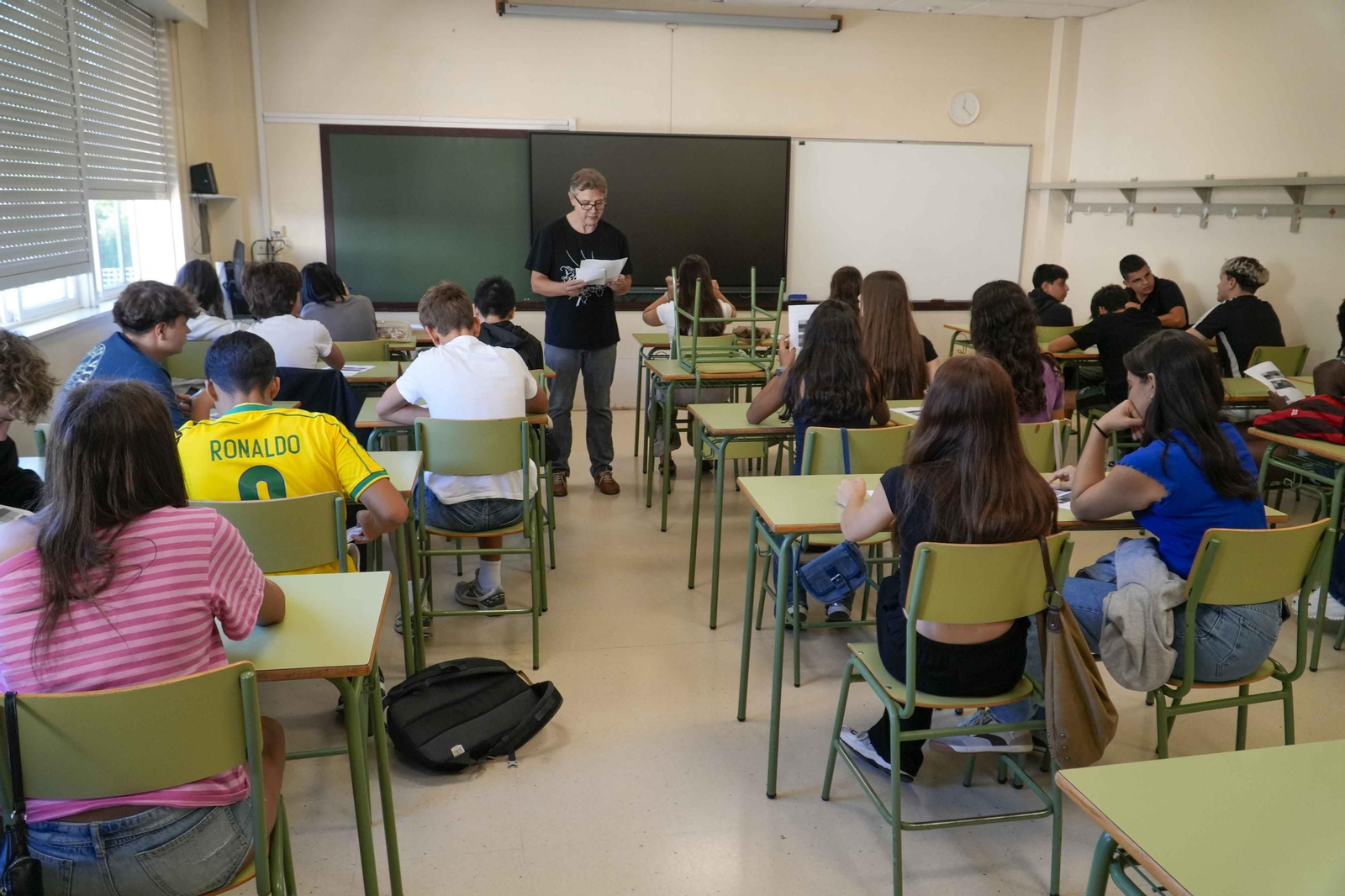 Imagen de archivo de una clase de un instituto vigués.