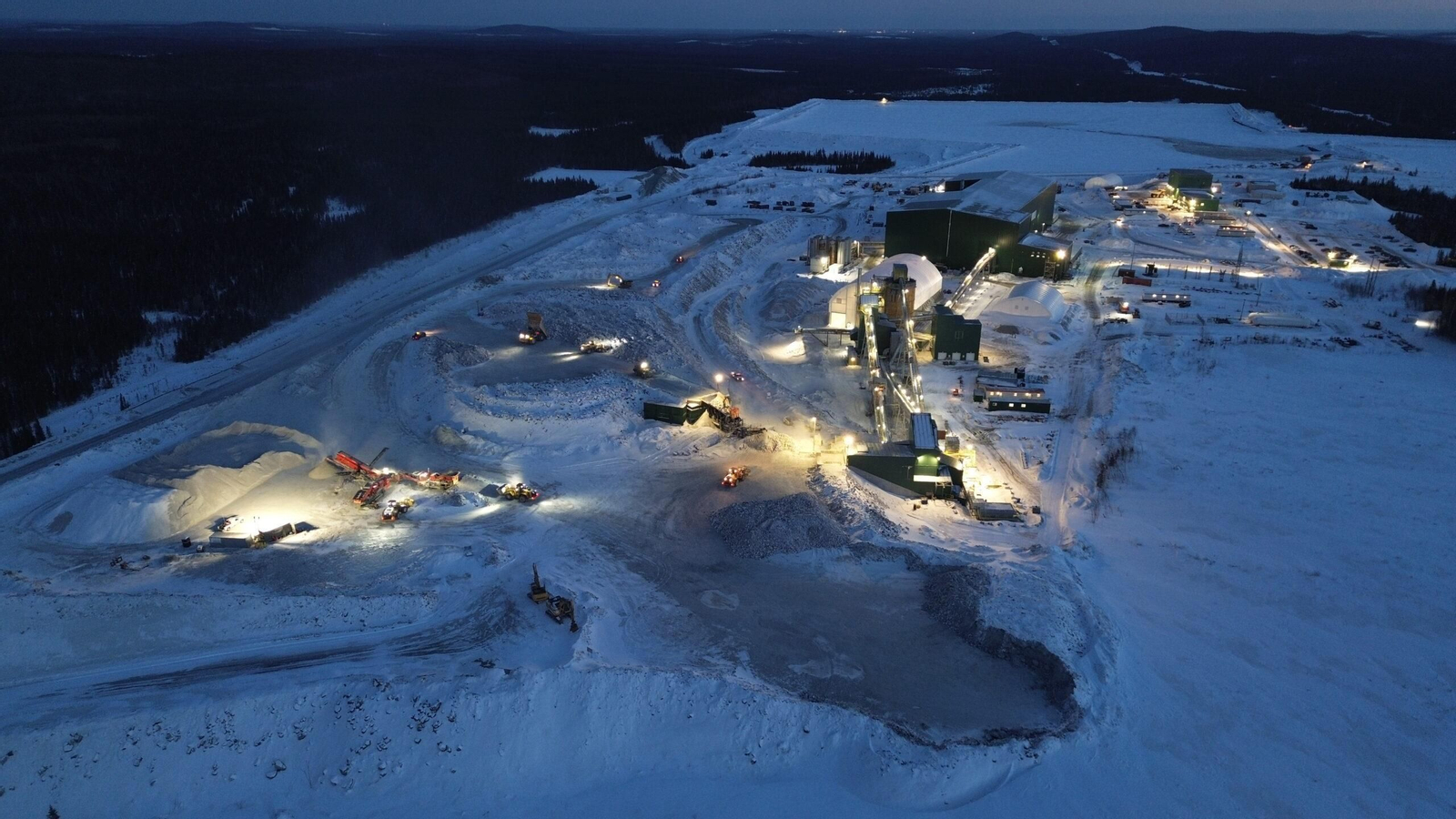 Vista de la mina de North American Lithium en Quebec, Canadá