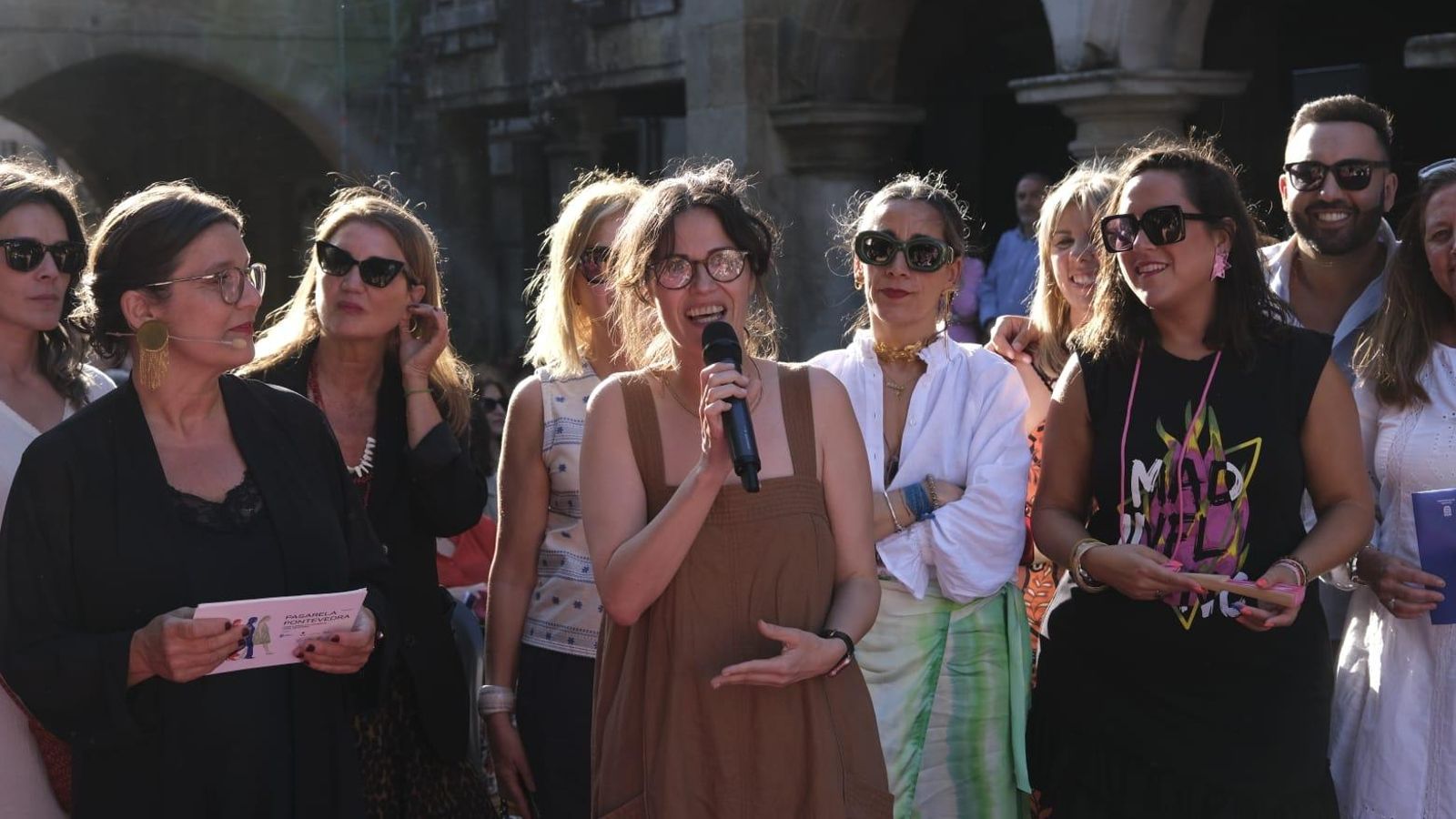 Presentación del desfile de moda en Pontevedra.