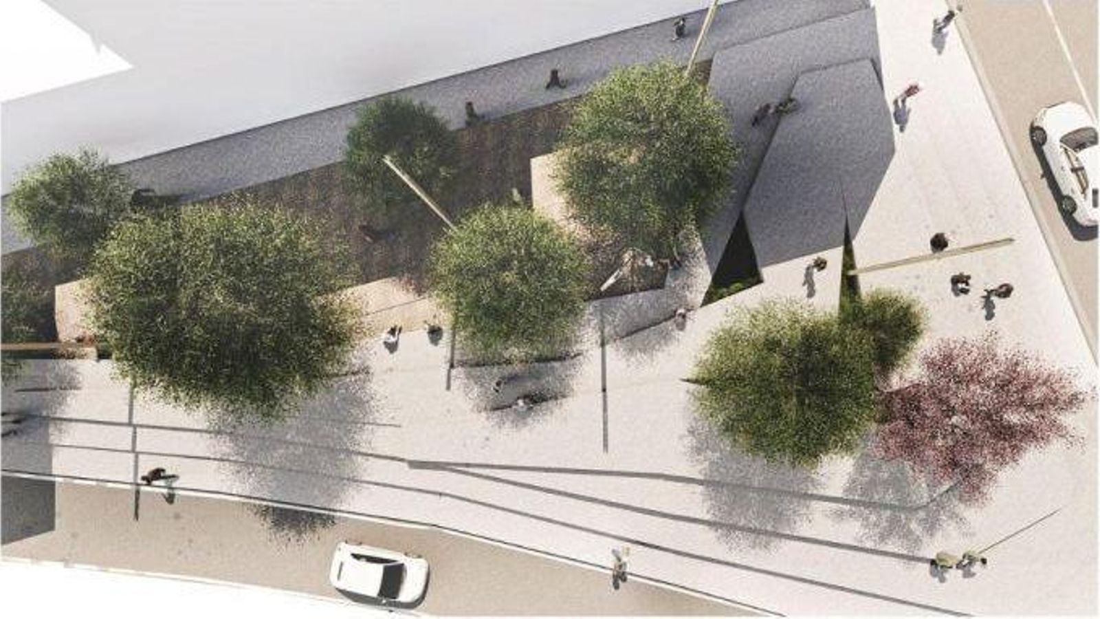 Infografía sobre cómo quedará la nueva plaza en la calle San Roque.