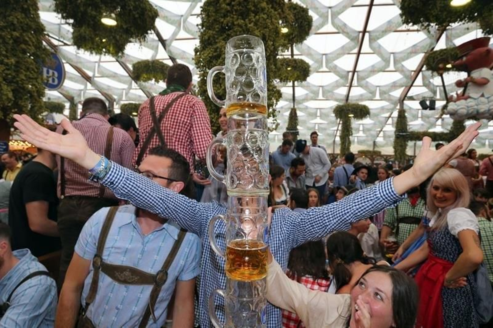 Una de las imágenes del primer día del Oktoberfest en Münich.