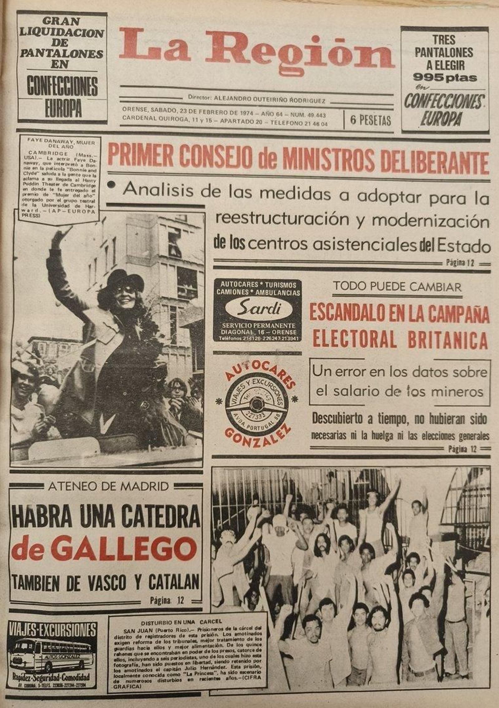 23 Febrero 1974 Portada