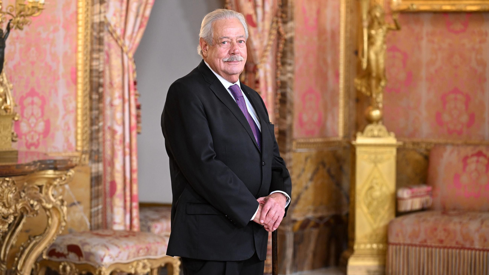 El galardonado Gonzalo Celorio durante el almuerzo ofrecido en el Palacio Real.