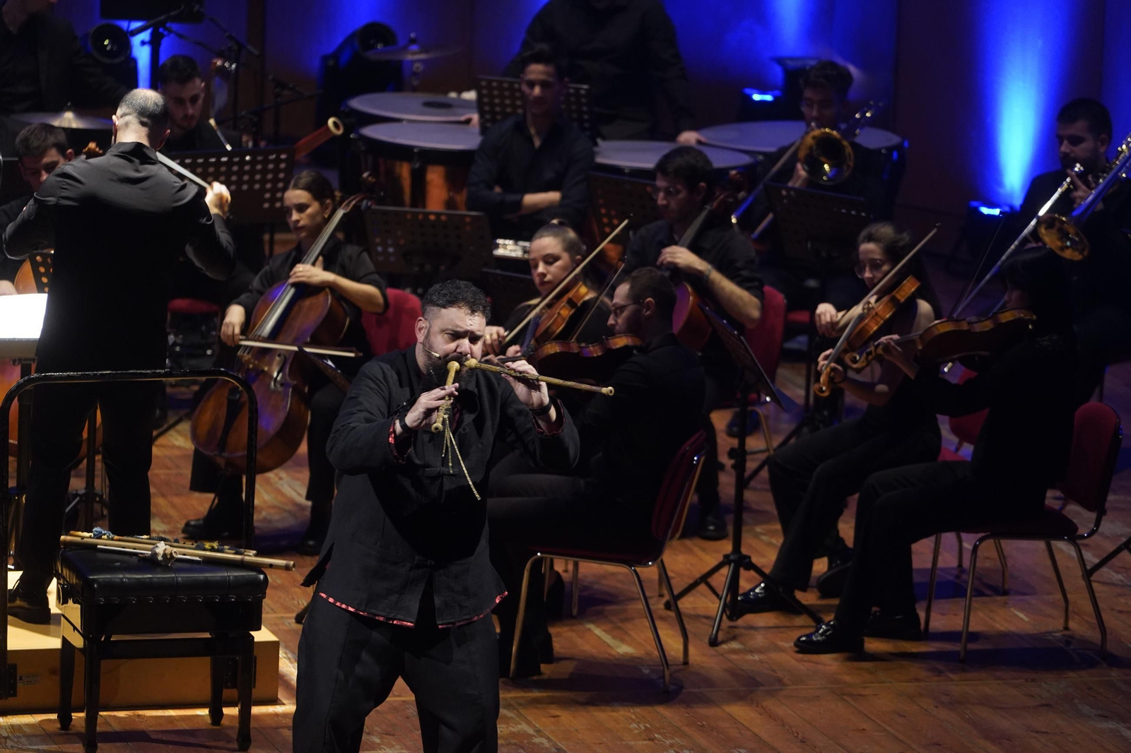 Cupeiro demostró su virtuosismo con instrumentos poco habituales.
