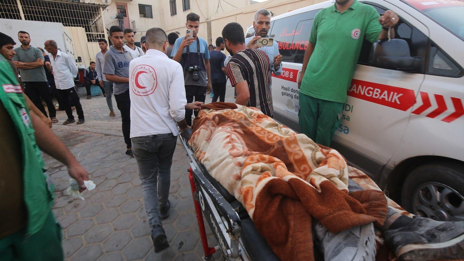 Las víctimas han sido trasladadas al Hospital Mártires de Al Aqsa. // Europa Press