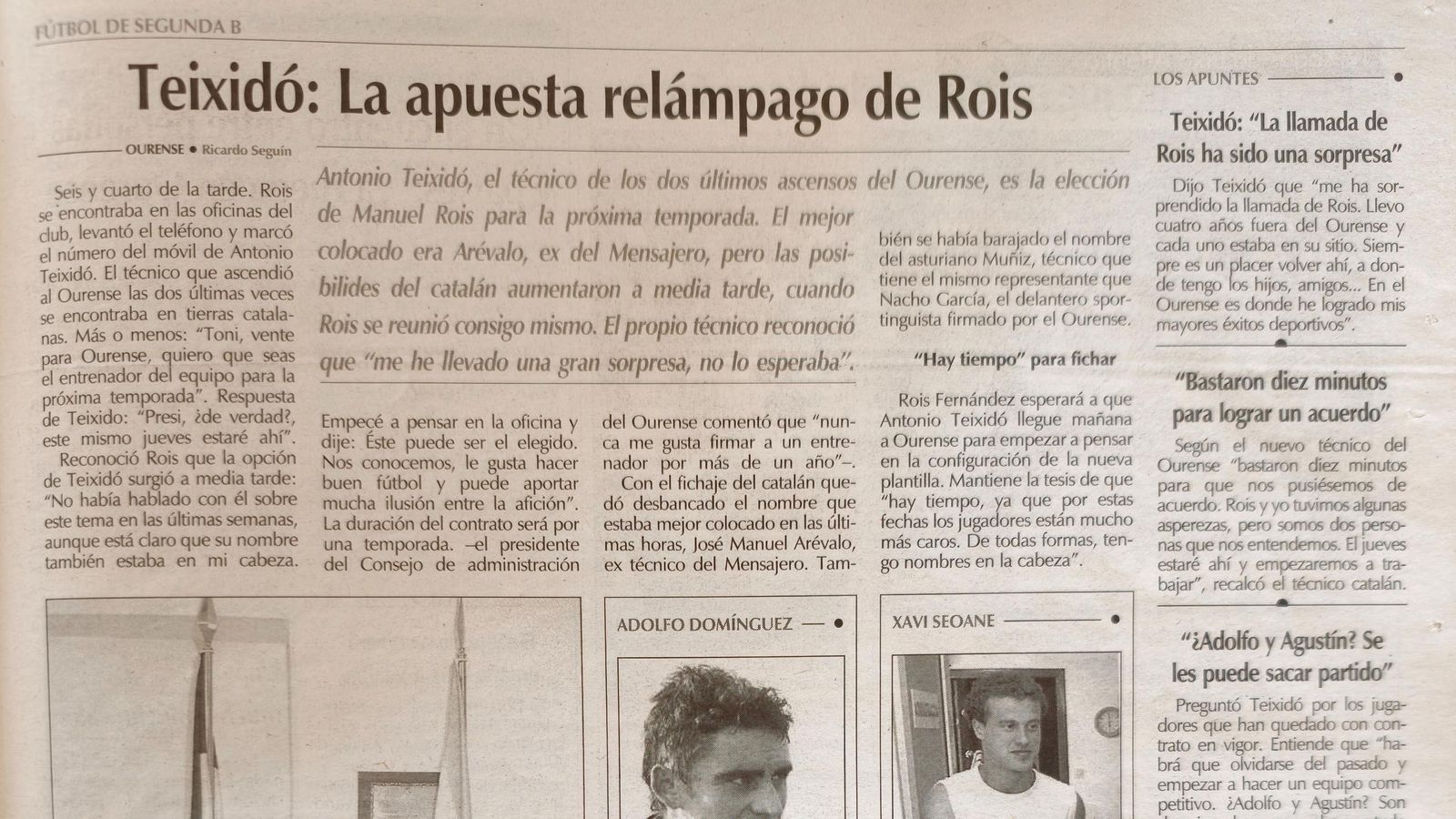 Noticia de La Región del 5 de julio del 2001