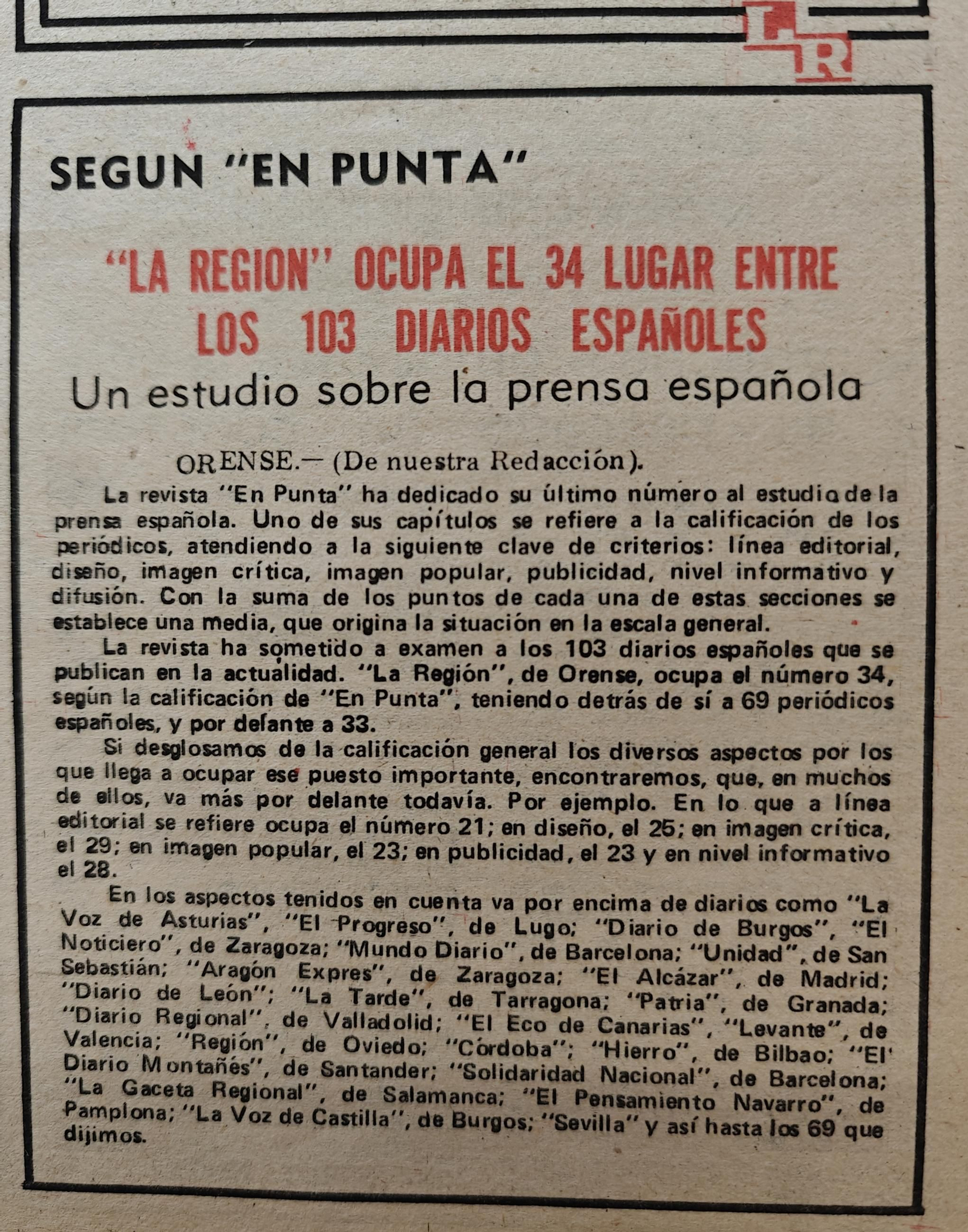 La Región, muy bien valorada.