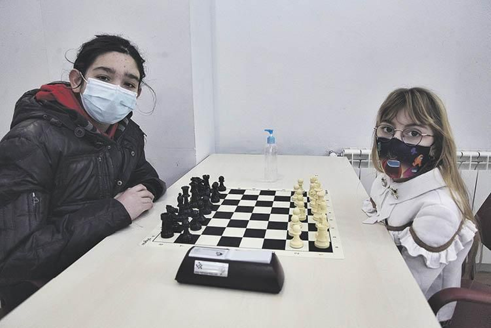 David y Escarlata, antes de disputar una ronda.