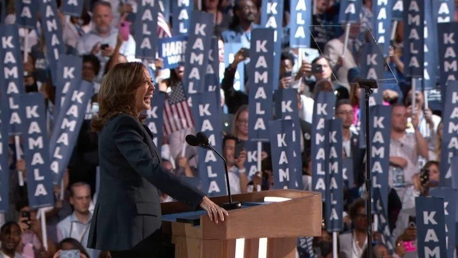 La vicepresidenta y candidata demócrata a las elecciones presidenciales, Kamala Harris. EP