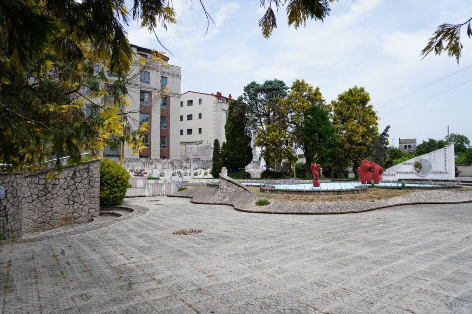 El actual Parque Alcalde Ordóñez do Porriño, a la espera de que comience su transformación.