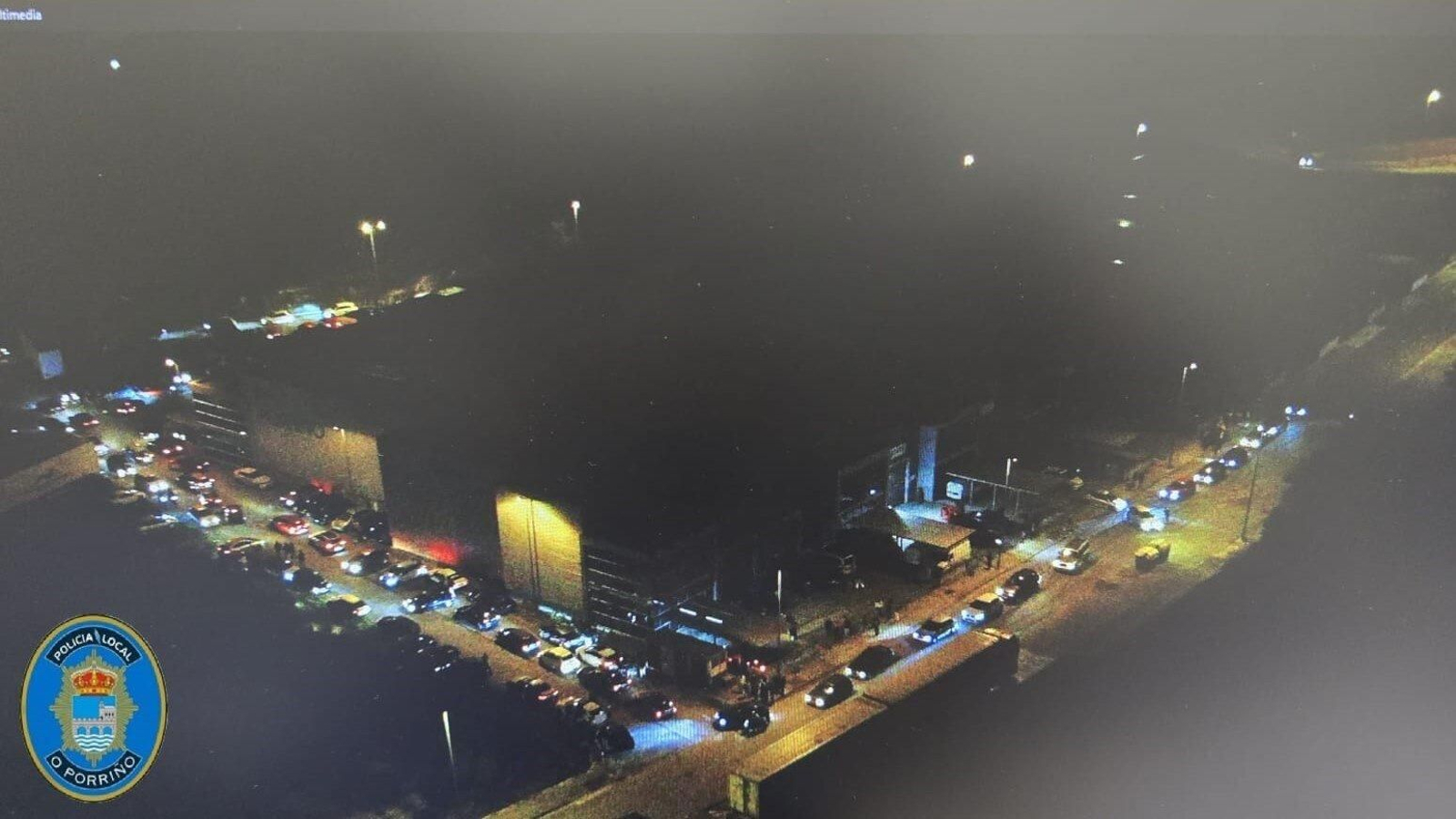 Imágenes captadas en el polígono en que se realizaban las carreras ilegales.