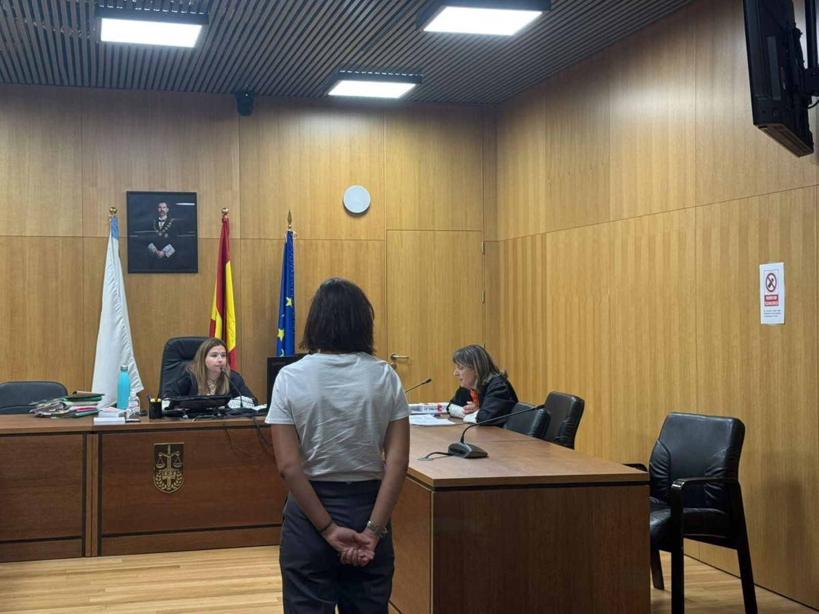 Marta N. declara ante la jueza Susana Pazos y la fiscal Elena Fernández.