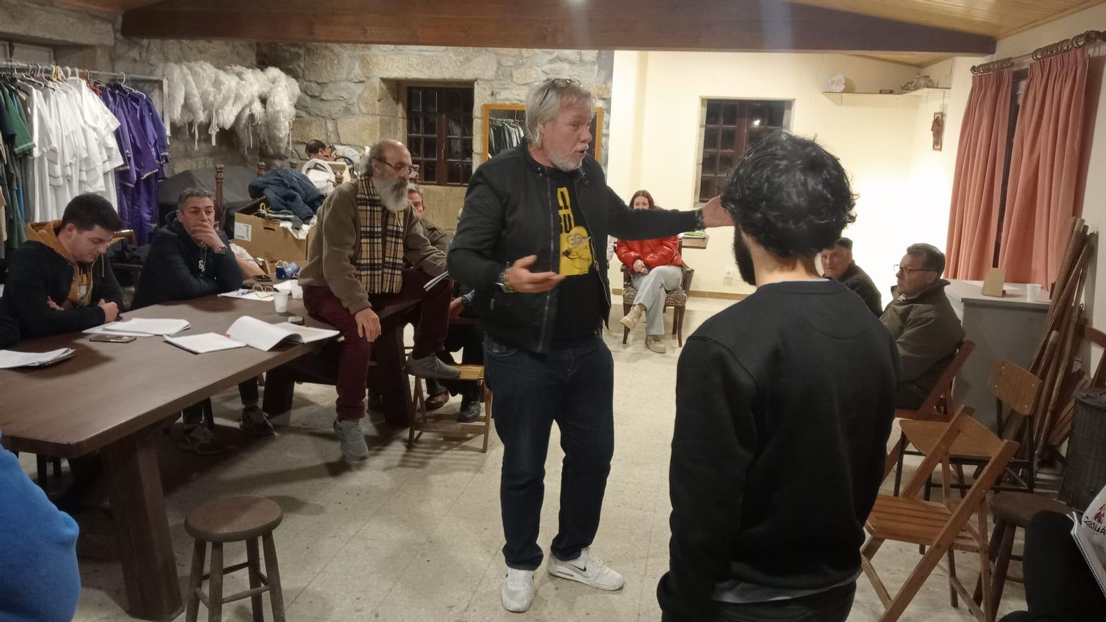 Un momento del ensayo de actores del pasado fin de semana