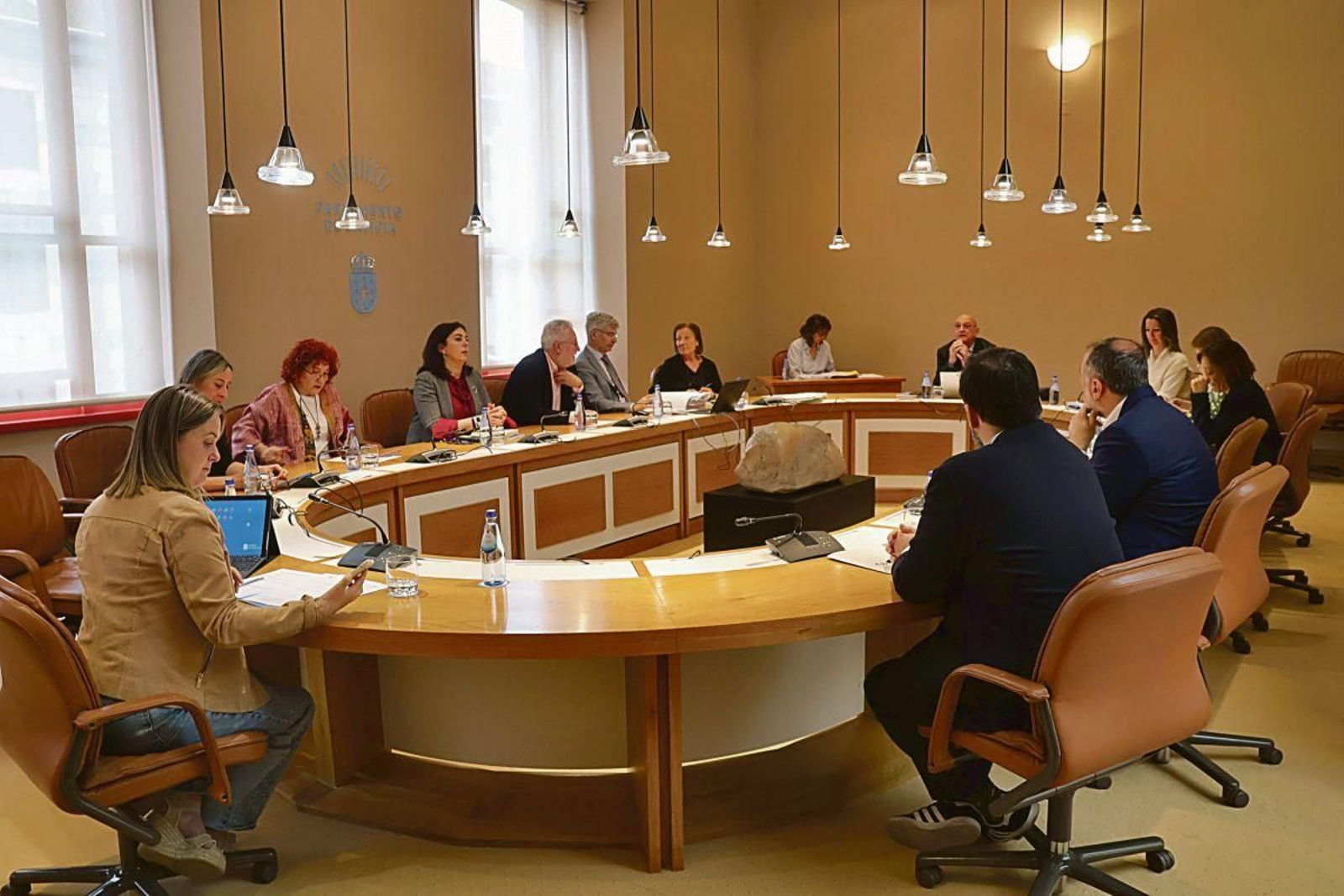 Reunión de la Xunta de Portavoces celebrada ayer.