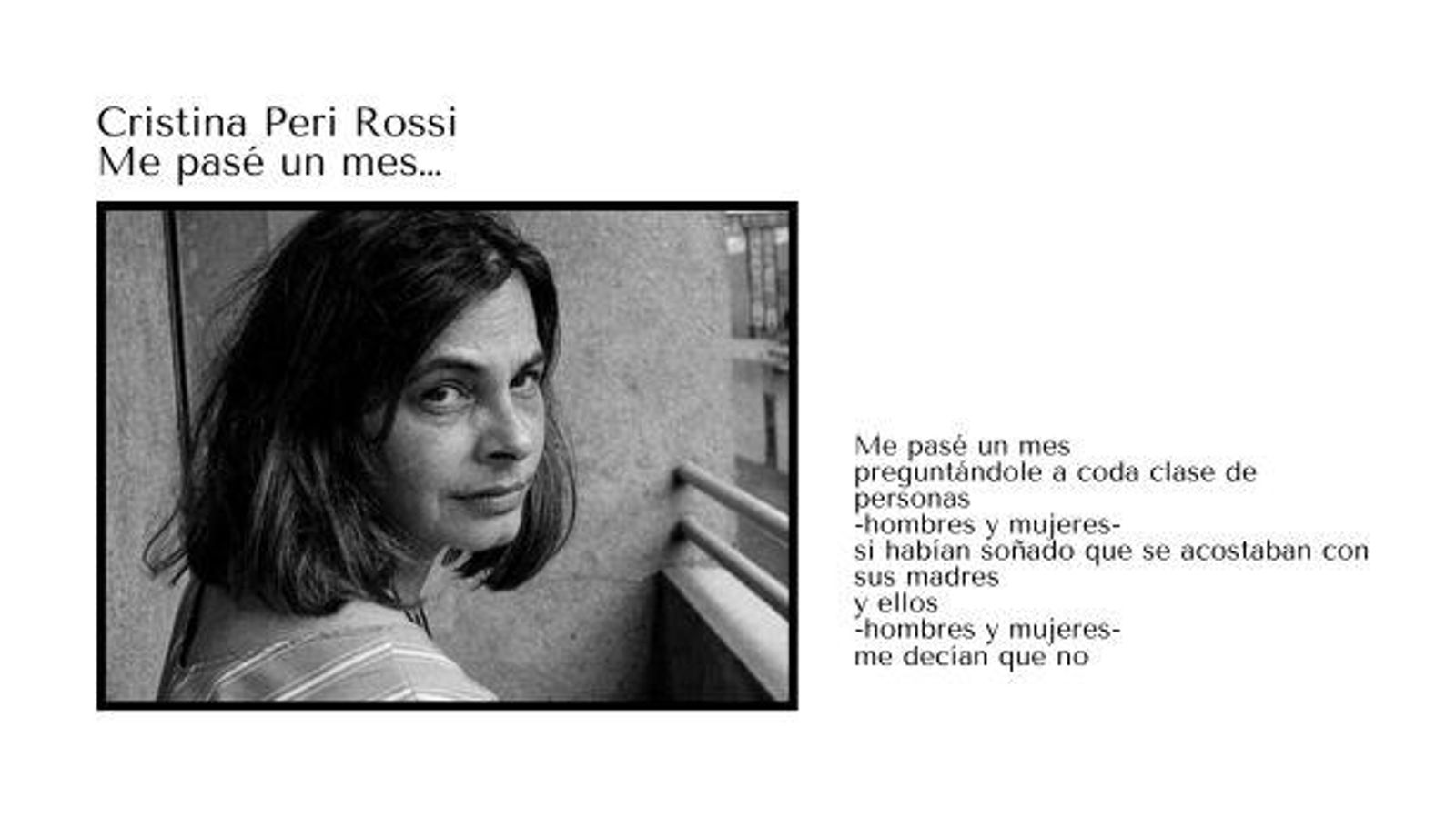 Poema de Cristina Peri Rossi a la madre.