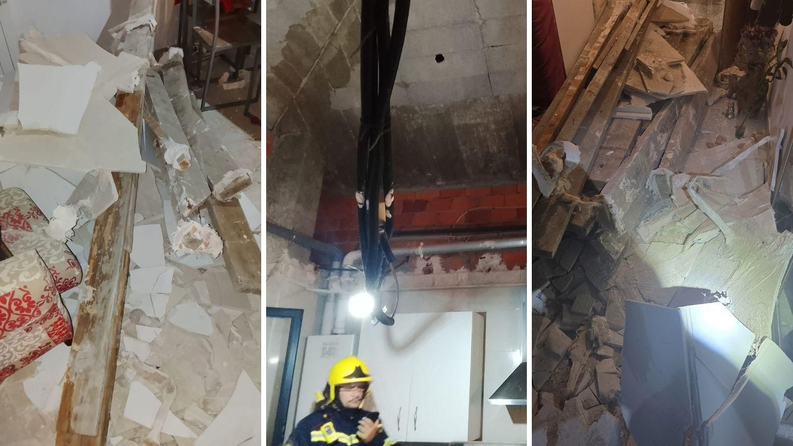 Galería | Así quedó el piso de la señora de A Valenzá que se salvó por segundos del derrumbe.