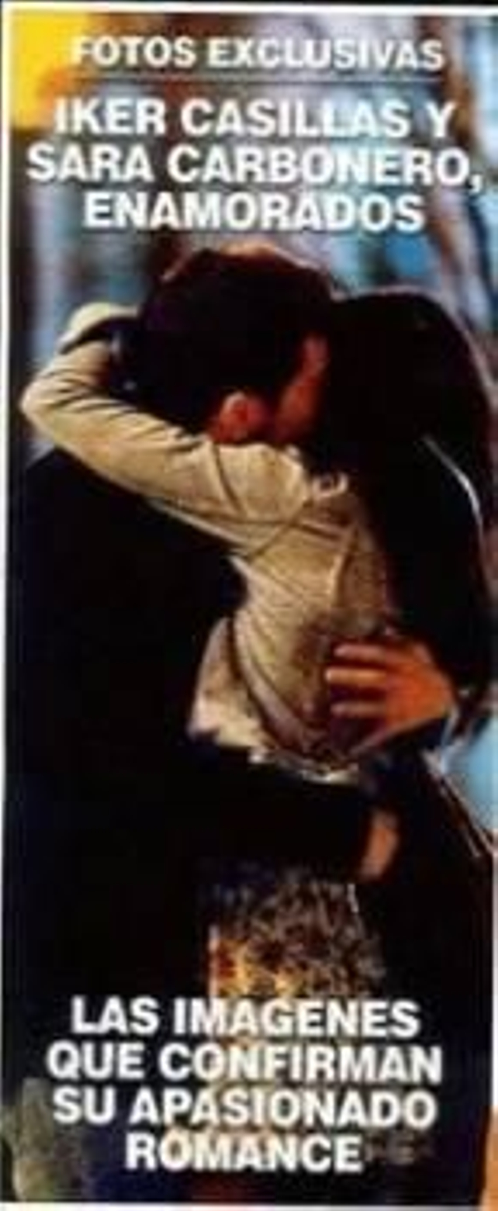 Iker Casillas y Sara Carbonero, besándose.