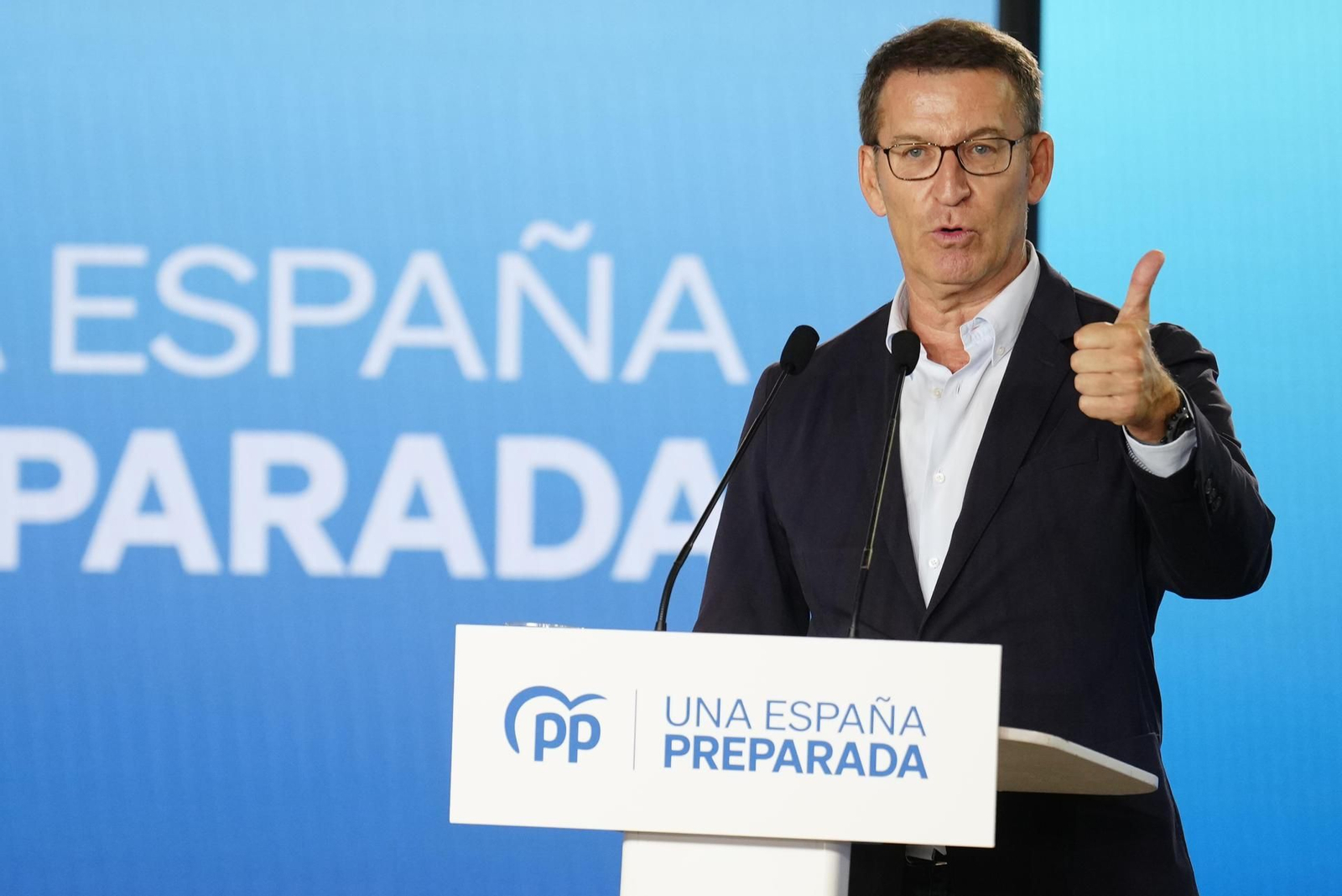 Feijóo presenta el programa económico del PP. // EFE