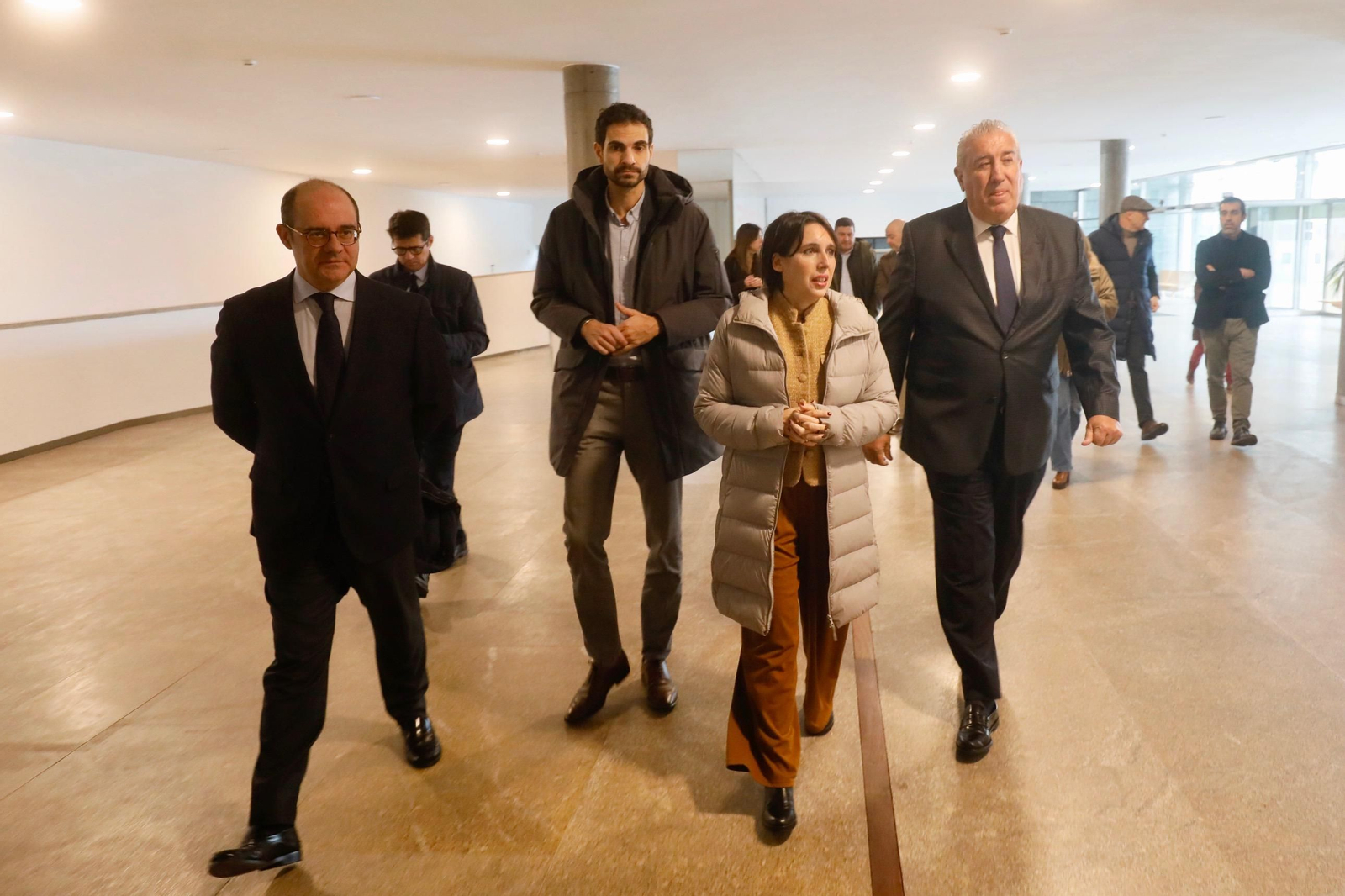 José Ignacio Moya, María Jesús Lorenzana y José Ramón Ferreiro, ayer, en Pontevedra.