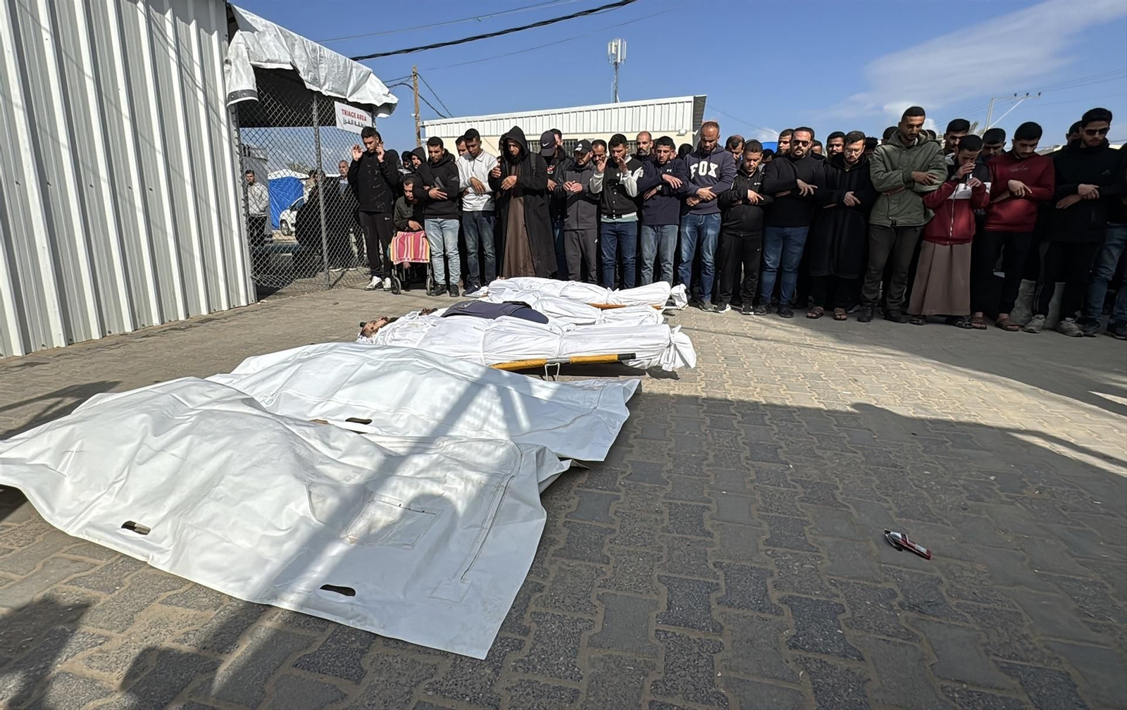 Palestinos fallecidos durante el ataque de hoy en Gaza